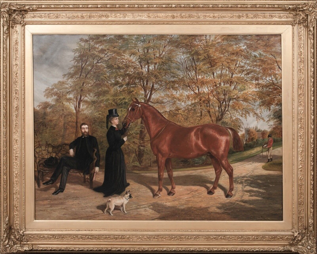 Portrait Of Lord And Lady Dugdale, 19th Century By Benjamin Cam Norton (1835-1900) 