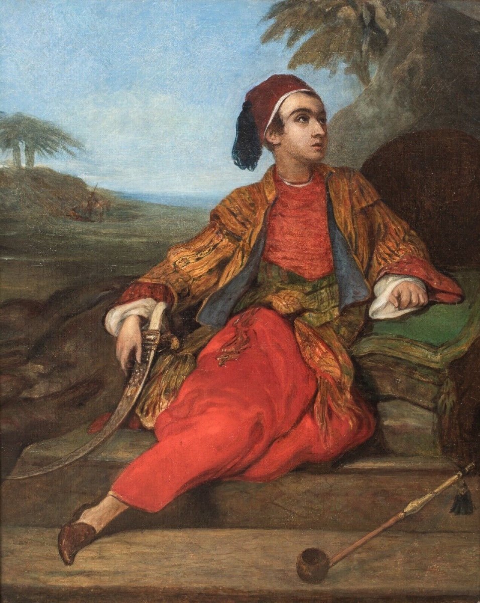 Portrait Of Lord Byron In Oriental Dress, Circa 1810 Circle Of Thomas Phillips (1770-1845) 