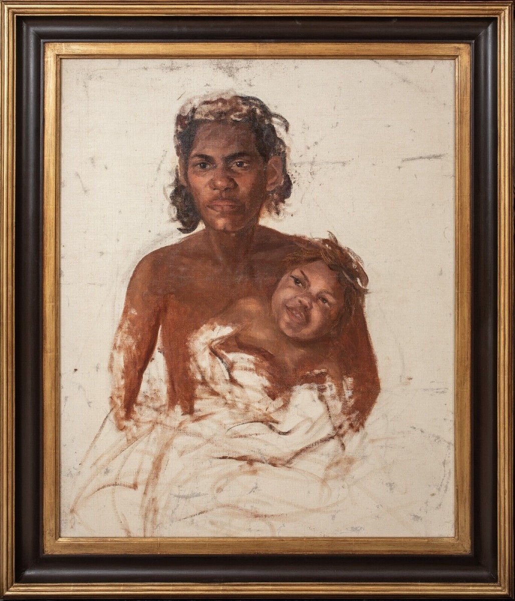 Mother And Child, New South Wales, Australia, 19th Century By Lieutenant George Austin-photo-2