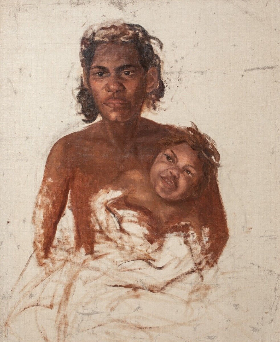 Mother And Child, New South Wales, Australia, 19th Century By Lieutenant George Austin