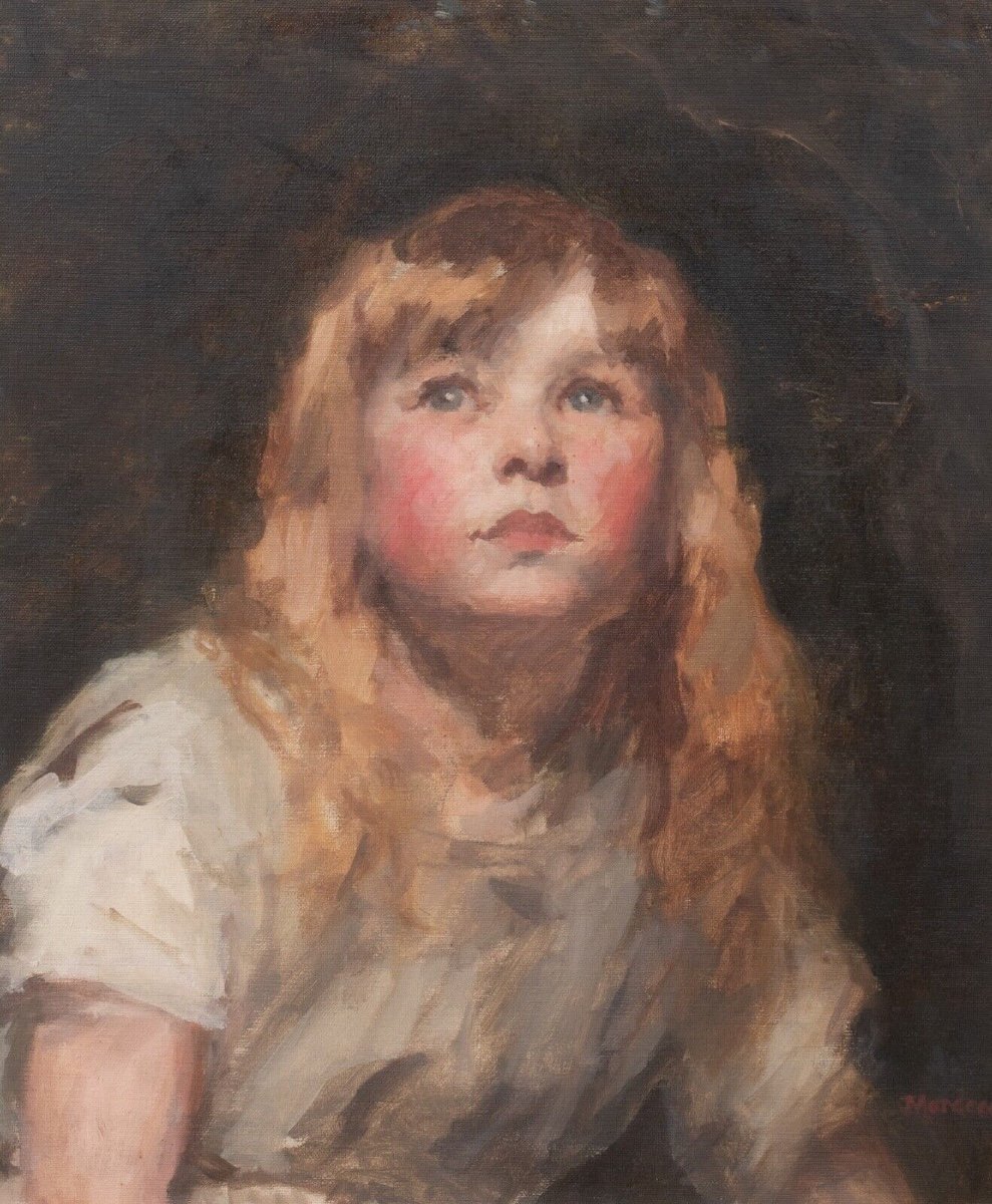 Portrait Of A Young Girl "marleen", 19th Century Circle James Jebusa Shannon (1862-1923)