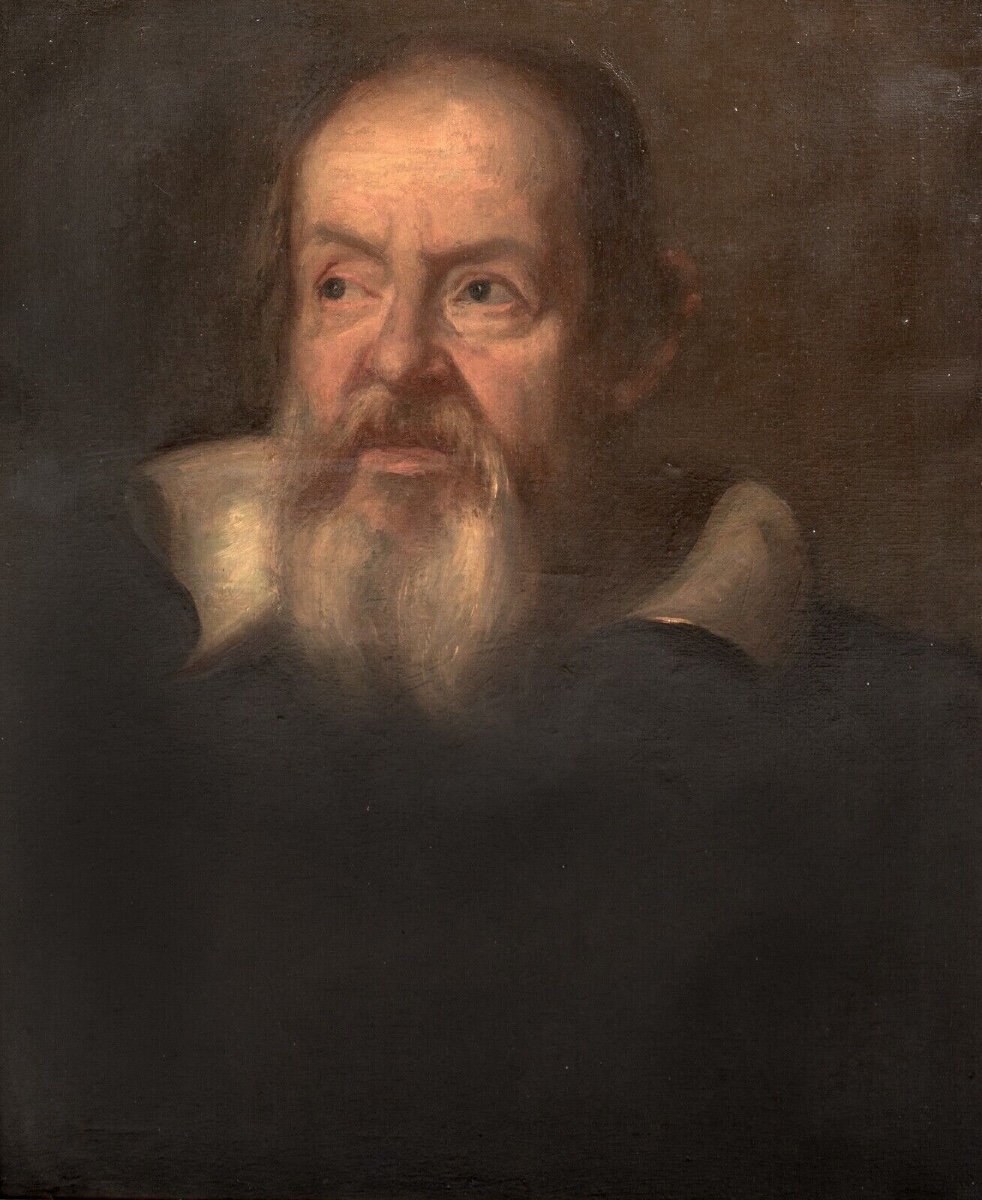 Portrait Of Galileo Galilei (1564-1642) Italian School  -photo-4