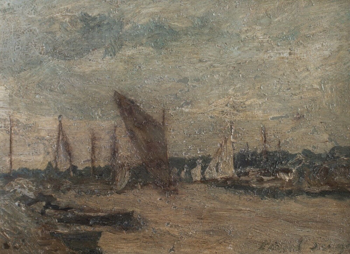 Port De Plaisance Au Large De La Côte Du Suffolk, XXe Siècle Edward Brian Seago (1910-1974)-photo-3