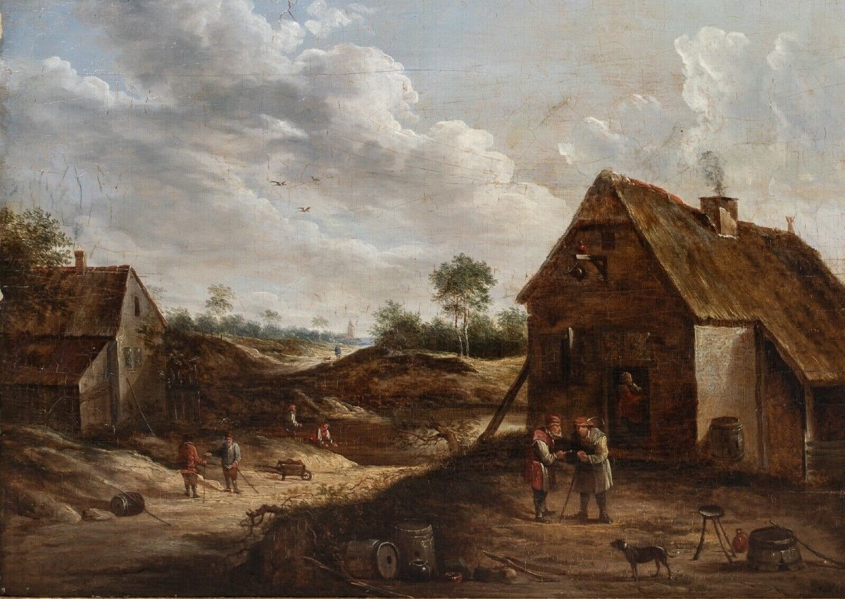 Peasants In Conversation, 17th Century Pieter De Molijn (1595-1661) 