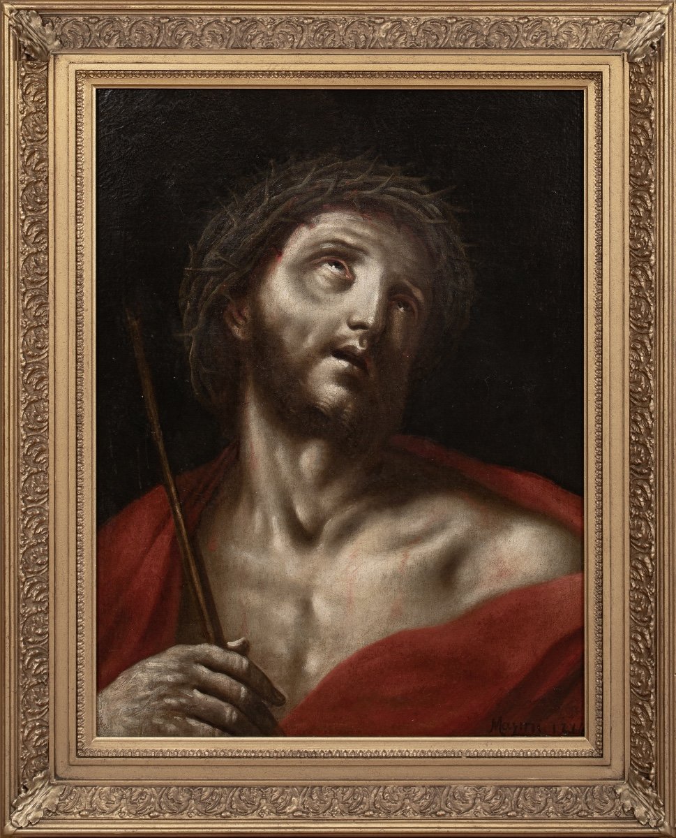 Christ Portant La Couronne d'épines, XVIIe Siècle  Entourage De Carlo Dolci (1616-1686)  