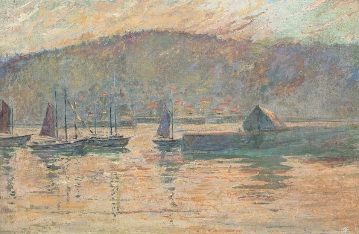 Bateaux Dans Un Port, 19ème Siècle  Ecole De Claude Monet (184-1926)  