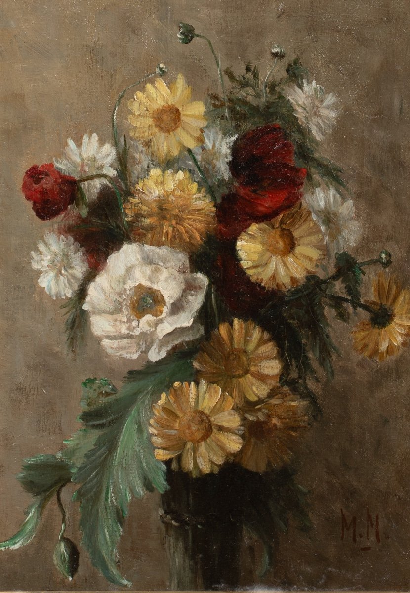 Still Life Of A Bouquet Of Summer Flowers, 19th Century  By Matthijs Maris (1839-1917) -photo-2