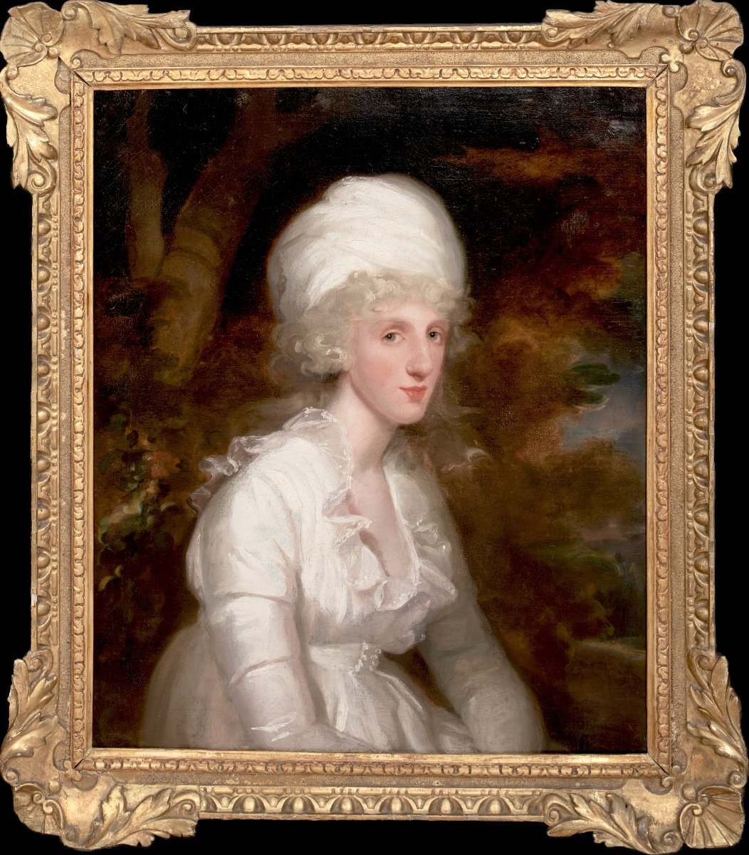 Portrait Of Mrs. Emma Burward, 19th Century By Sir John Hoppner (1758-1810)  