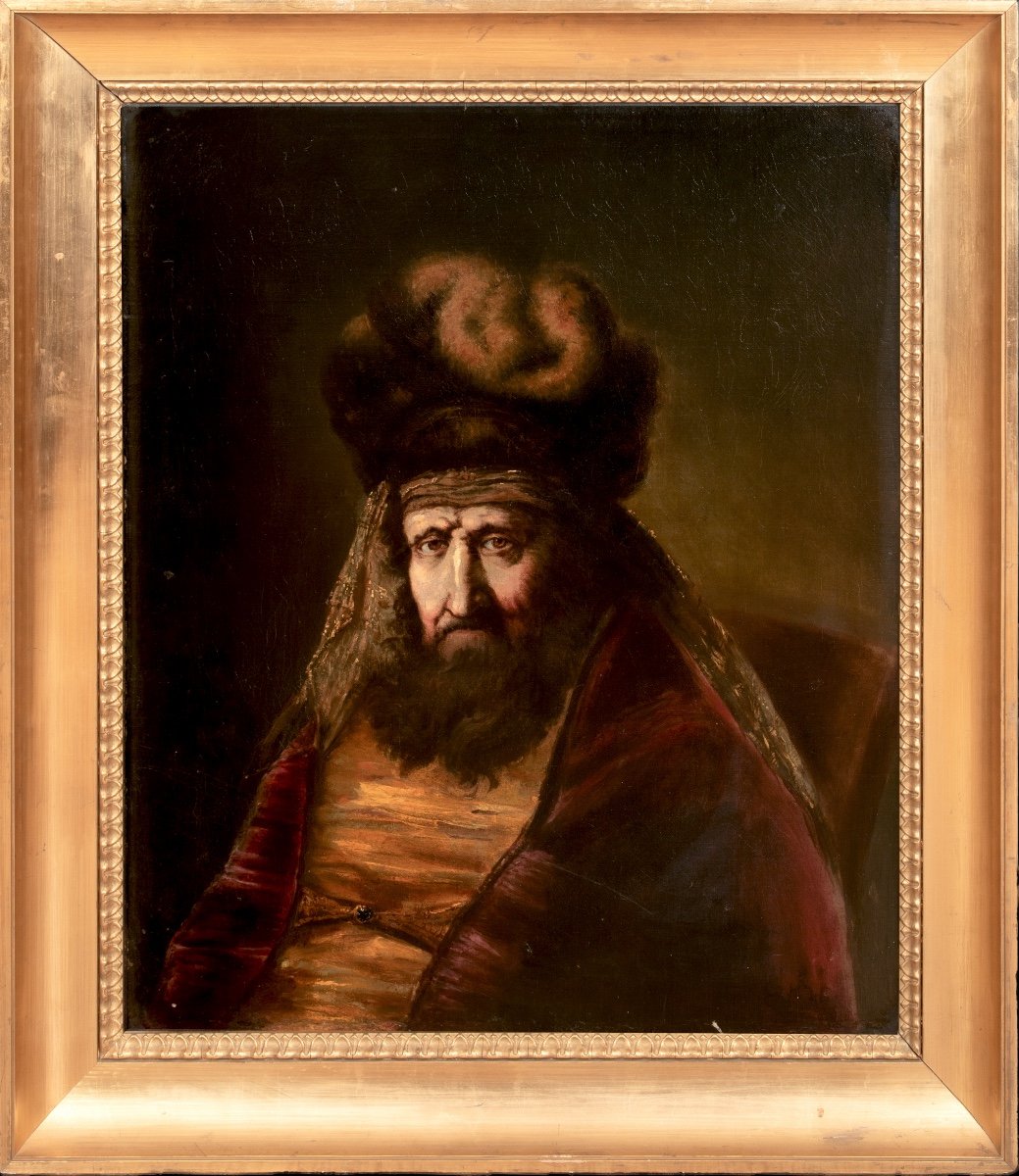 Portrait Of Haman From The Book Of Esther, 19th Century School Of Rembrandt Van Rijn (1606-1669)  