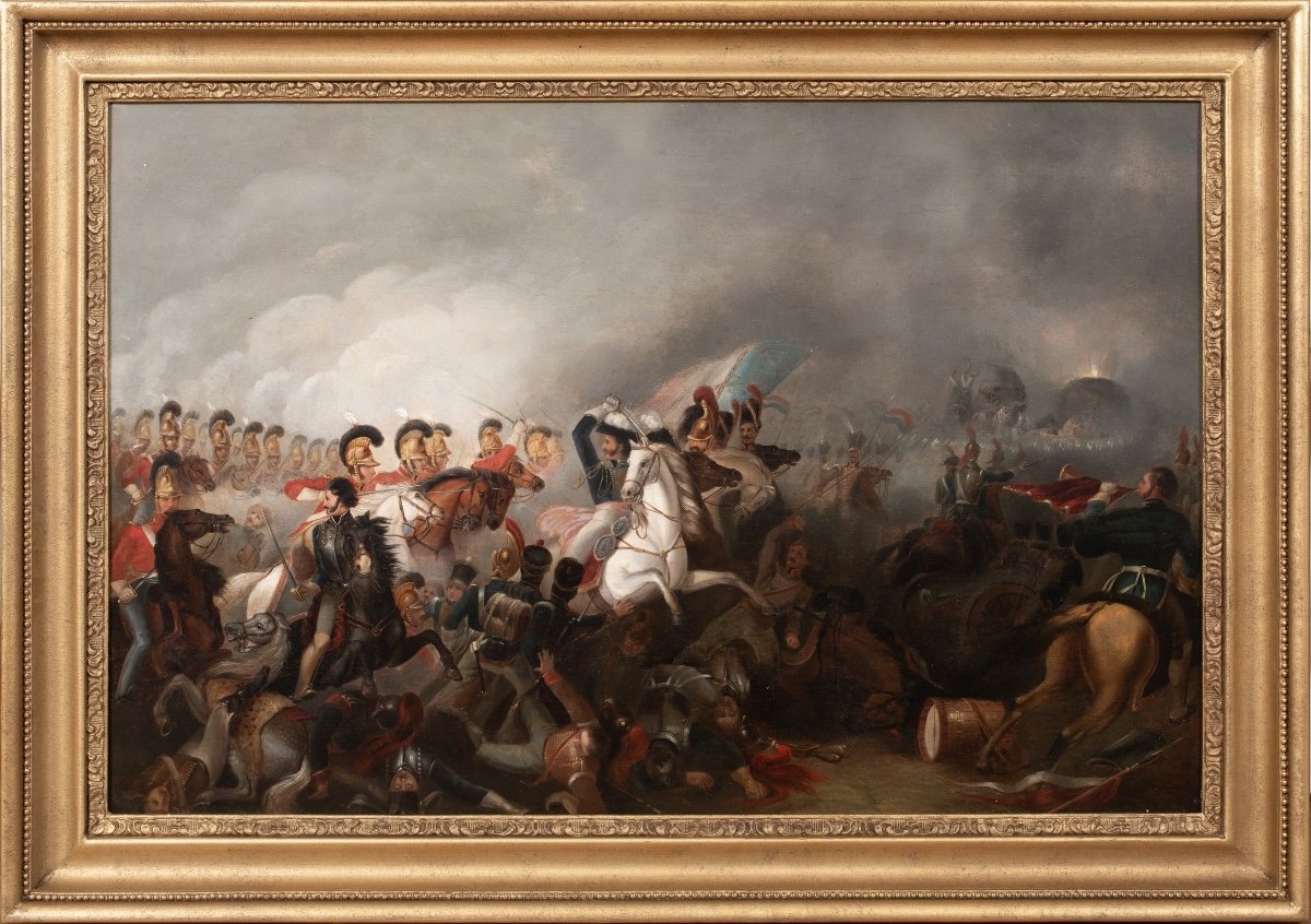 Charge Des Premiers Gardes Du Corps, Bataille De Waterloo 1815  Attribué à Thomas Jones Barker 