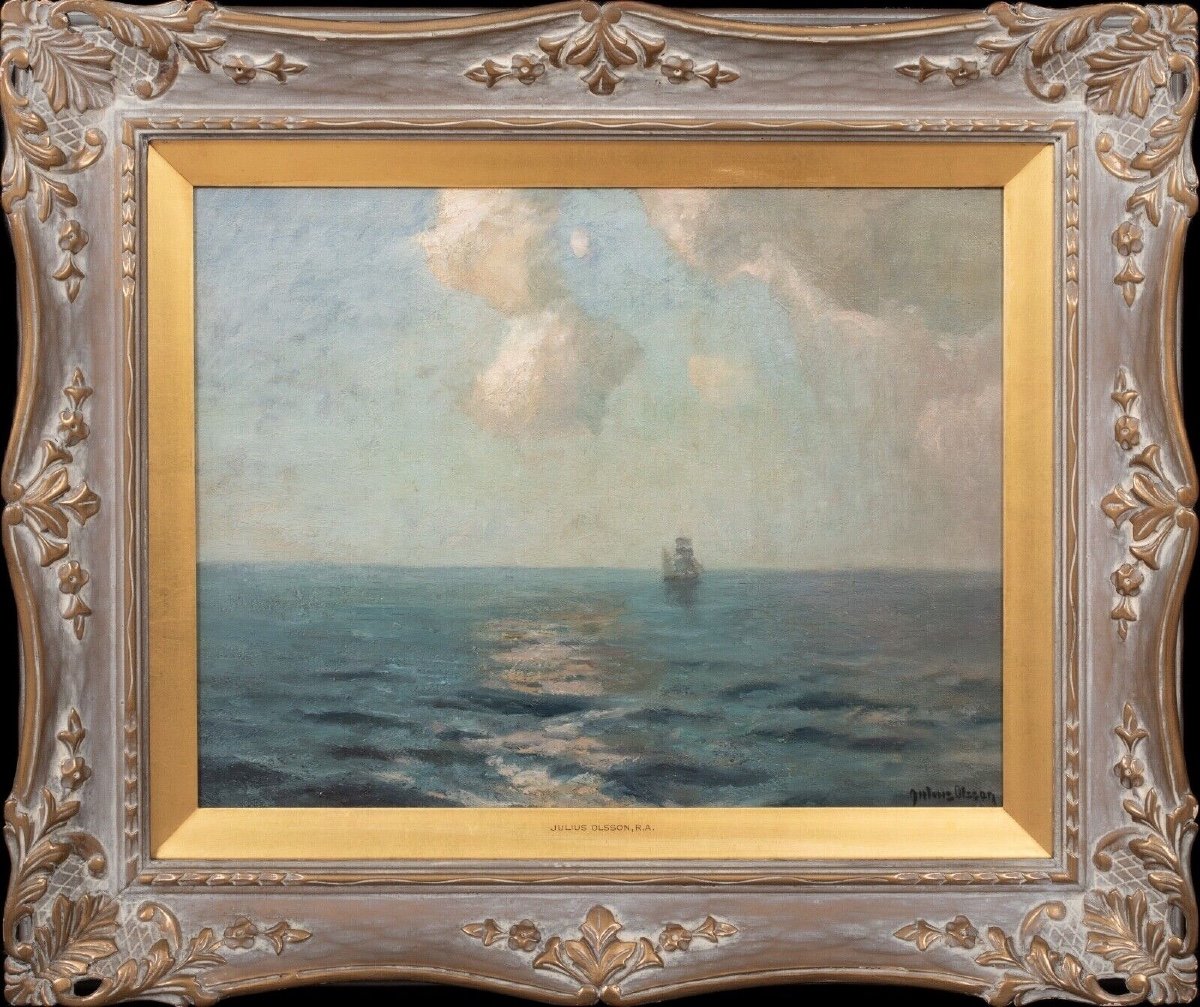 Clipper Off The Coast, St Ives, 19th Century By Albert Julius Olsson 