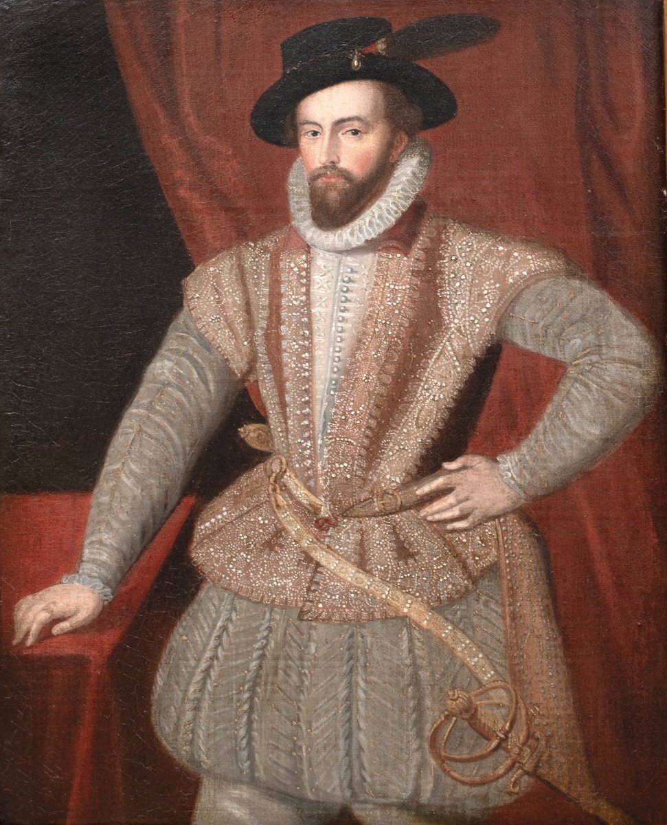 Sir Walter Raleigh (1553-1618), 16th Century Elizabethan Court Portrait Portrait -photo-4