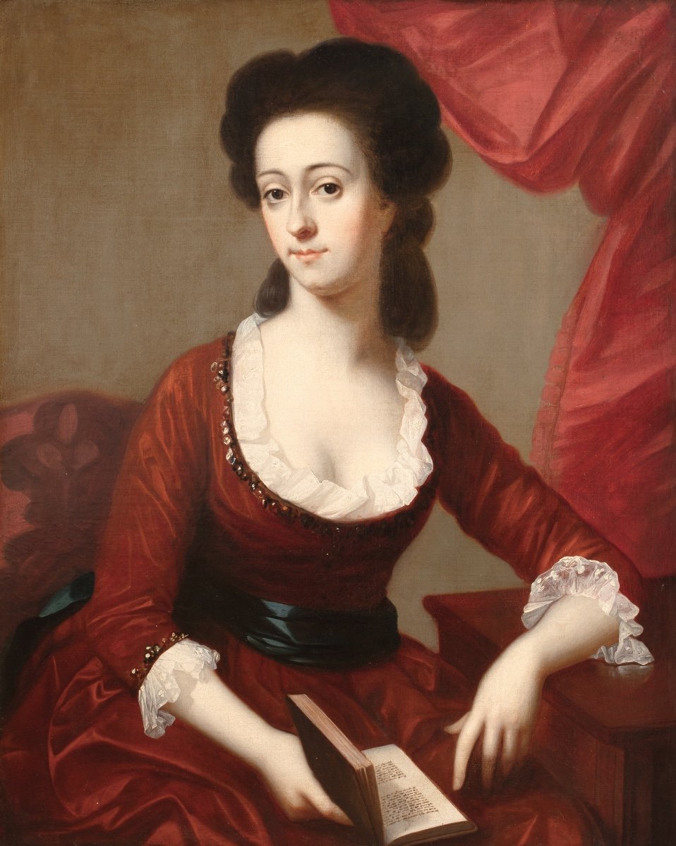 Portrait De Jane Elizabeth Leslie, Comtesse De Rothes (1750-1810)  Entourage De William Mosman -photo-2