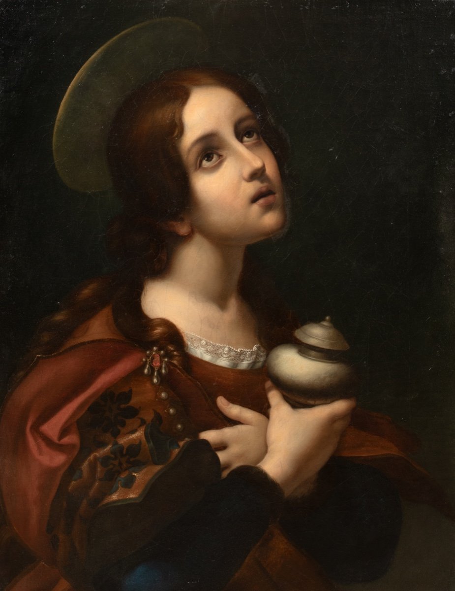 The Penitent Magdalene, 17th Century, School Of Carlo Dolci (1616-1686) -photo-2