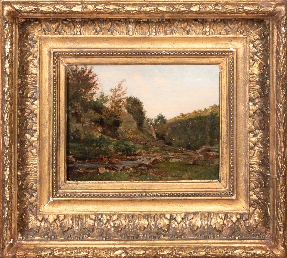 Paysage Fluvial, XIXe Siècle  Charles-françois Daubigny (1817-1878) Barbizon