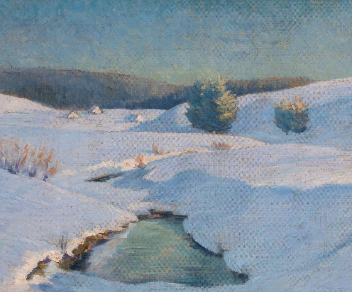 Winter Landscape, Near Maloja, Circa 1920 Gottardo Segantini (1882-1975)-photo-2