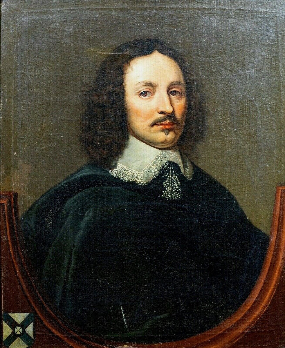 Proantic: Portrait Of William Yorke (1609-1666), 17th Century Attribut