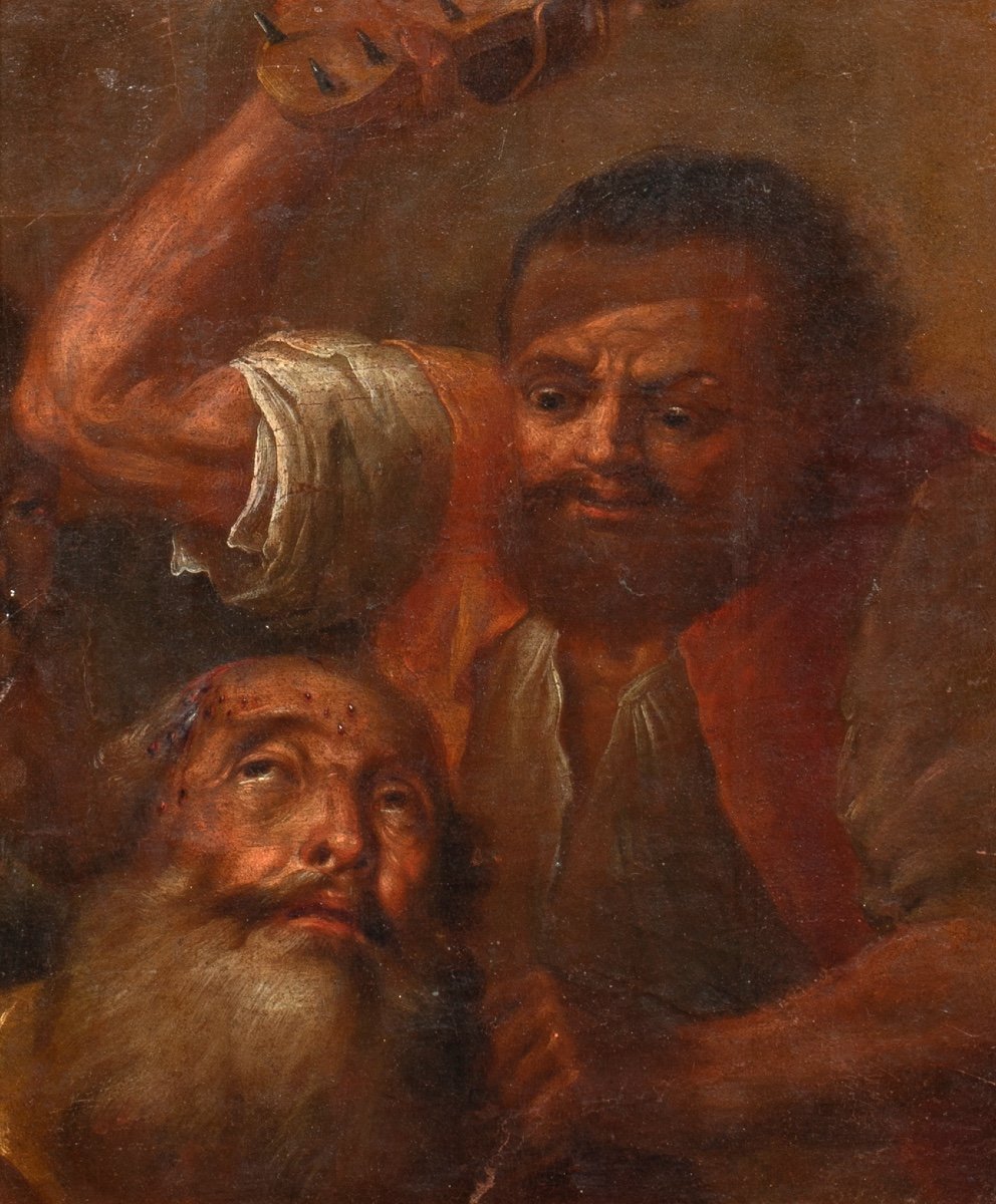 A Bearded Man Tortured By A Spiked Sandal, 17th Century