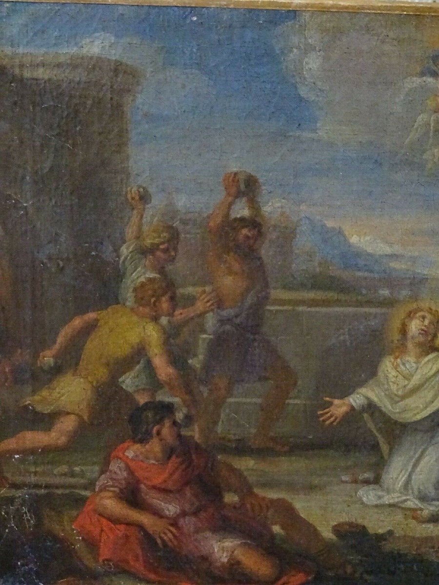 La Lapidation De Saint Etienne, XVIIe Siècle  Ecole De François Verdier (1651-1730)  -photo-3