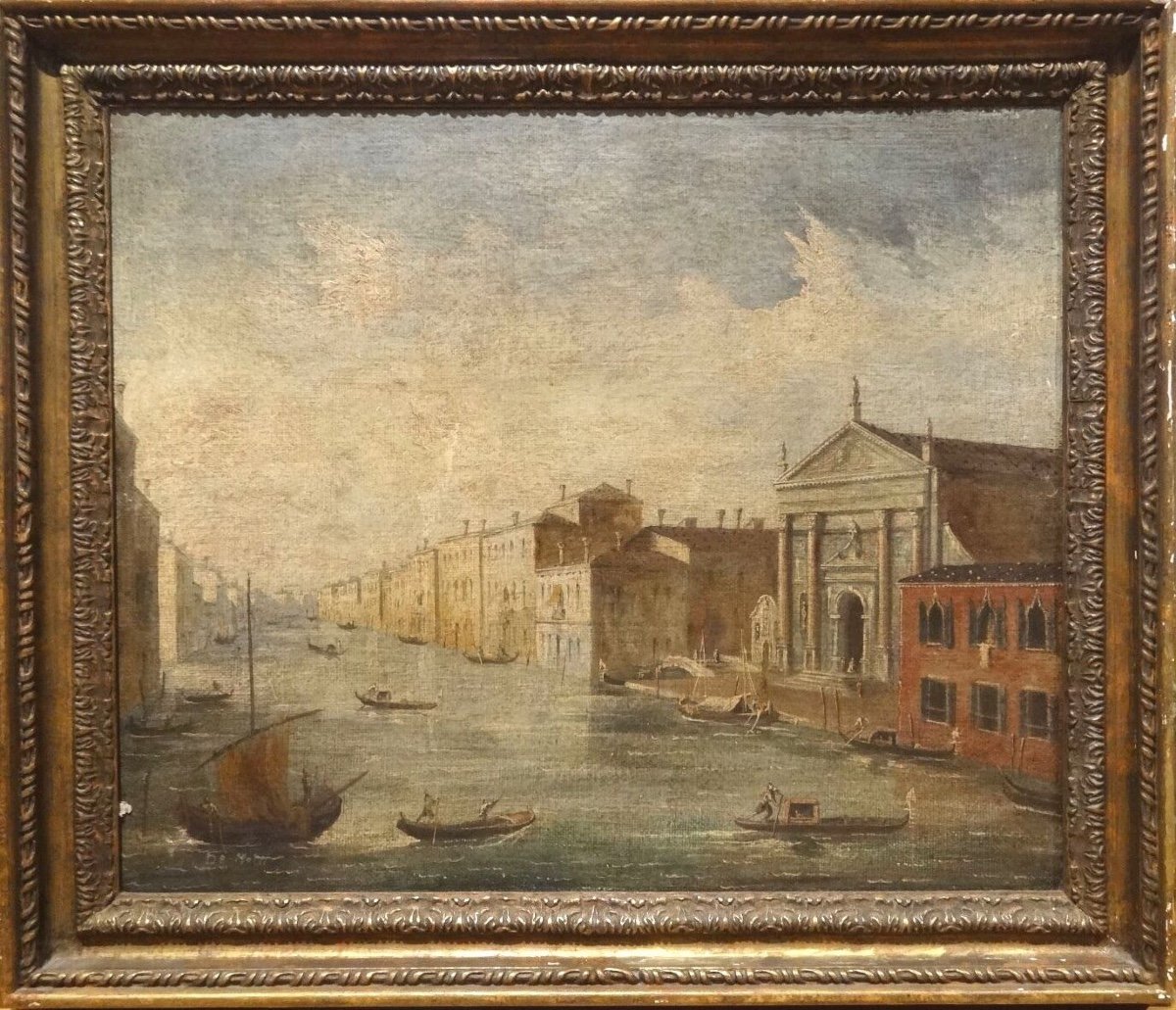 Vue De Venise, 19ème Siècle  Ecole Italienne - Signé De Motti  