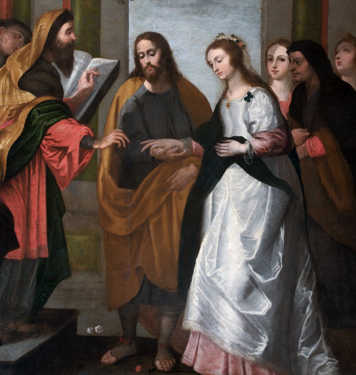 Le Mariage De La Vierge, XVIIe Siècle  Atelier De Pierre Paul Rubens (1577-1640)-photo-3