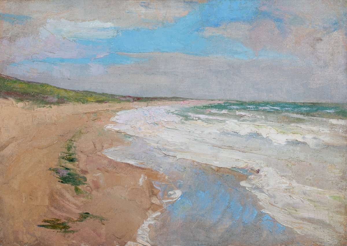 La Plage, Début Du XXe Siècle  Par Jean-franck Baudoin (1870-1961)-photo-4