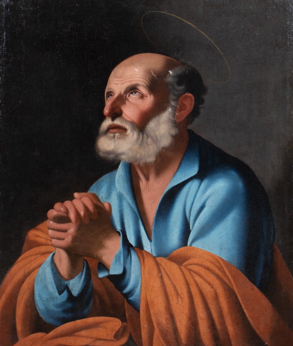 Saint Peter Penitent, 17th Century School Of Carlo Saraceni (1579-1620)