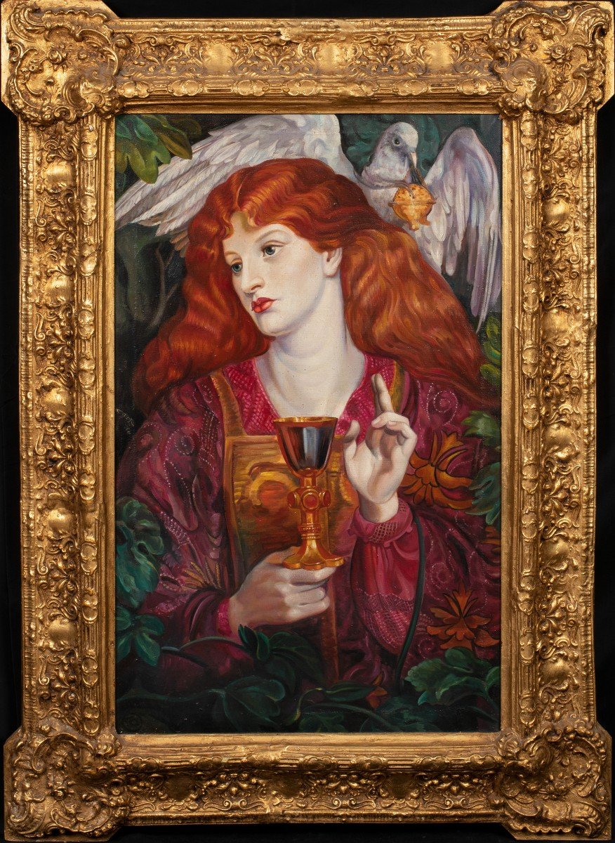 The Young Girl And The Holy Grail, Early 20th Century After Gabriel Charles Dante Rossetti