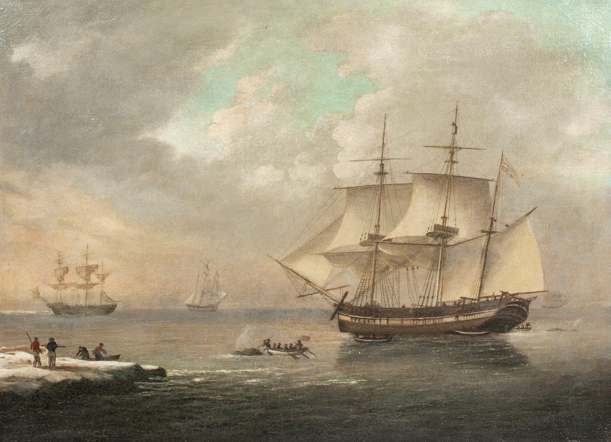 British Whaling Ships In The Arctic, 18th Century Robert Willoughby