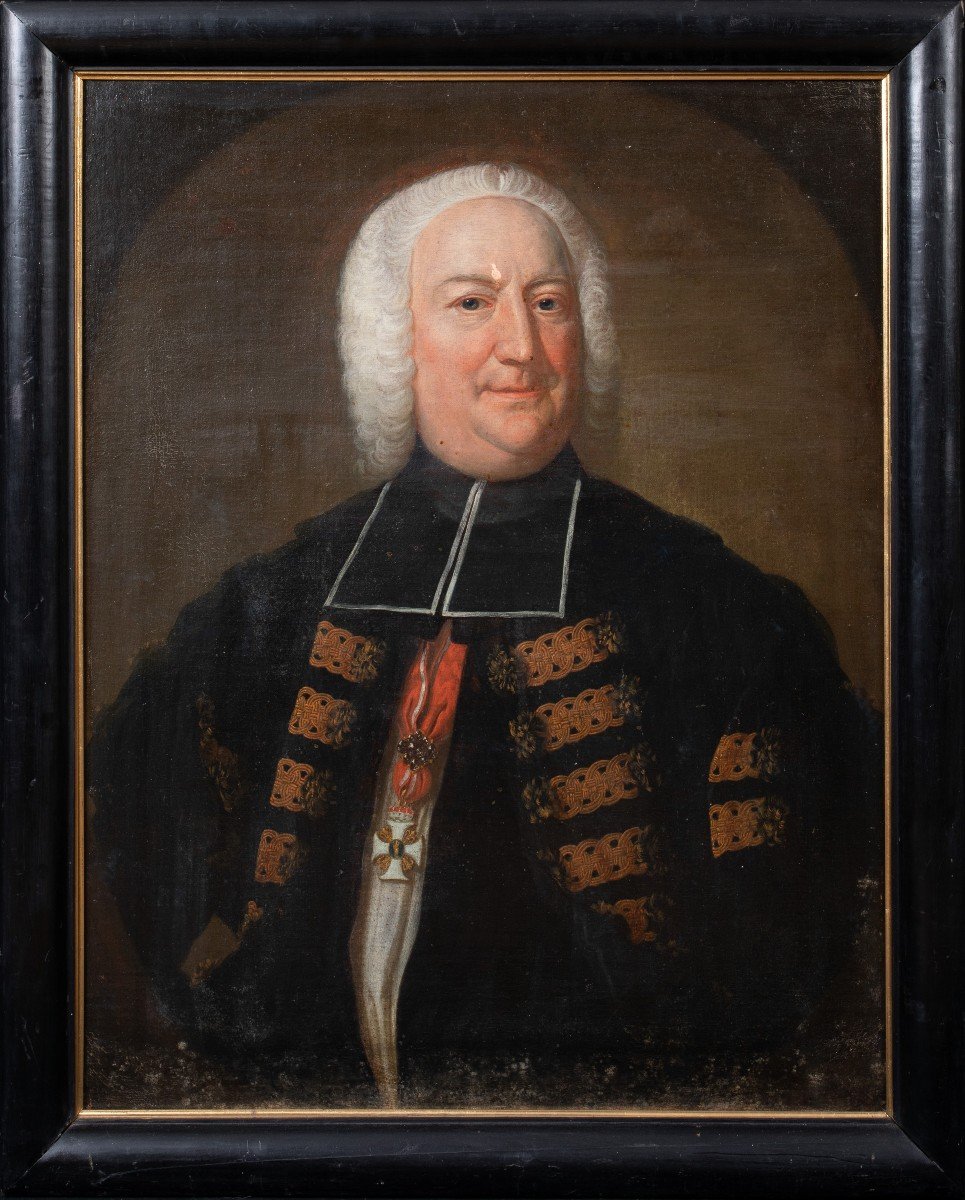 Portrait Of Edme Mongin Bishop De Bazas (1668-1746), Circa 1730 French School