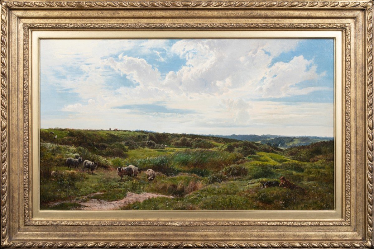 On Wimbledon Common, Dated 1861 By Sidney Richard Percy (1821-1886)