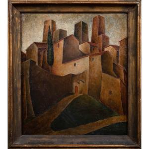 San Gimignano Italy, Circa 1930 By Fernando Manetti (1899-1964)