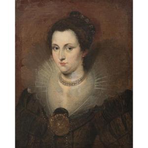 Portrait d'Elisabeth De France Reine d'Espagne Et Du Portugal (1602-1644)  Peter Paul Rubens