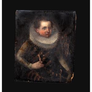 Portrait d'Un Garçon, XVIe Siècle  école De Lavinia Fontana (1552-1614)  