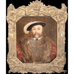 Portrait Of King Henry VIII (1491-1547), 16th Century English School - Oil On Panel 