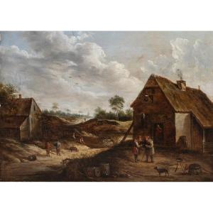 Peasants In Conversation, 17th Century Pieter De Molijn (1595-1661) 