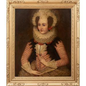 Portrait De Cour De Lady Chandos, Frances Brydges (née Clinton) (1552-1623)  