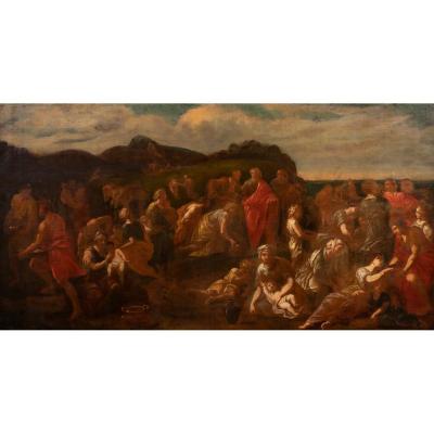 Nourishing Jesus The 5000, 17th Century School Of Nicolas Poussin (1595-1665)