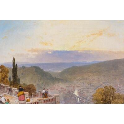 View Of Florence At Sunset From San Miniato Church, XVI Century By James Pyne