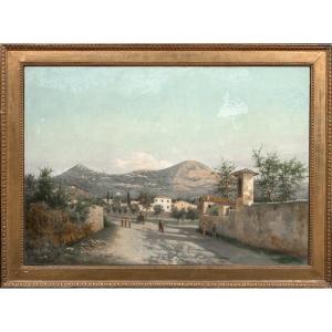 View Of San Nicolo, Sardinia, 19th Century By Lusignano De Cuppis (19th Century, Italian)