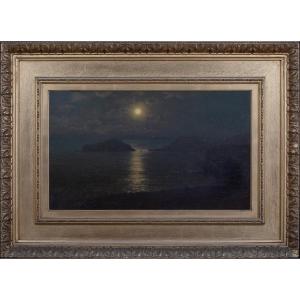 Moonlit Coastal Landscape, 19th Century By Frederick William Meyer (1869-1922)