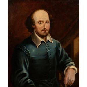 Portrait Of William Shakespeare (1564-1616), 19th Century By Thomas Spinks Dated 1861