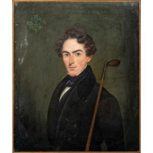 Portrait Of A Gentleman At The Golf Club, Circa 1810 English School