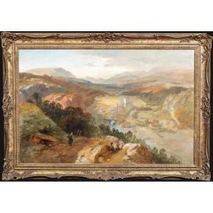 La Vallée De Neath, XIXe Siècle  De James Baker Pyne (1800-1870)  Grande Vue Du XIXe Siècle 