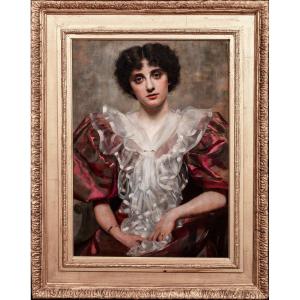 Portrait De l'Actrice Et Chanteuse Marjorie Villis, Vers 1920  Paralbert Henry Collings