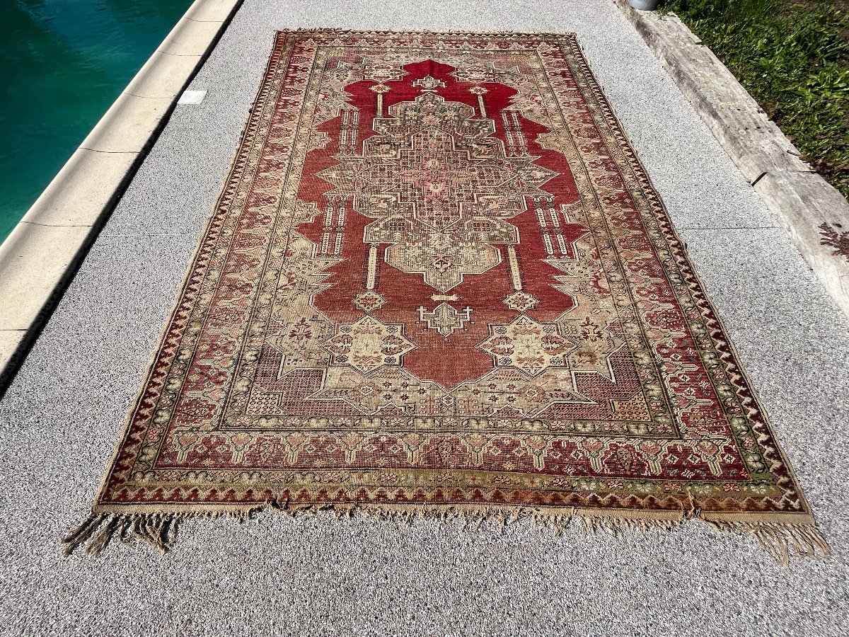 Tapis Turc Vintage, Azeri, Circa 1900-photo-3