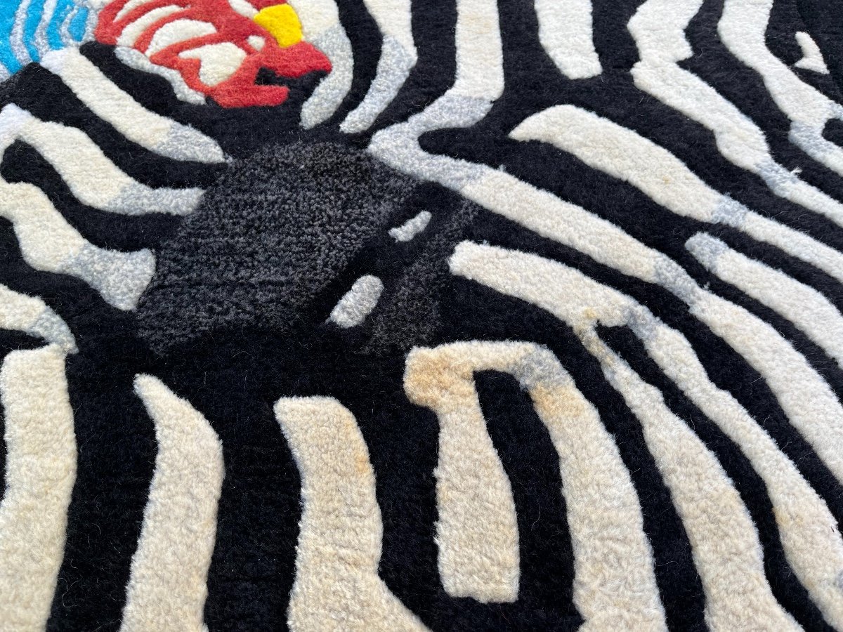 Hand Tufted Zebra Rug, Design Nini Ferrucci-photo-4