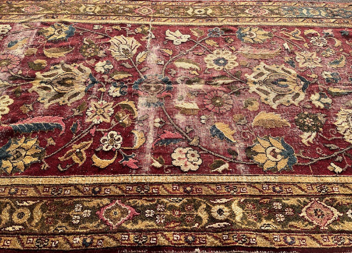 Indo-persian Carpet Agra 19th, Fragment-photo-3