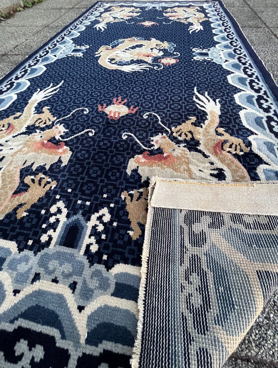 Chinese Rug Decorated With Dragons-photo-6