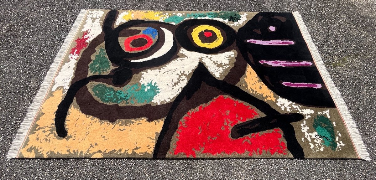 Bird Woman Rug, Abstract Forms After Joan Miró-photo-2